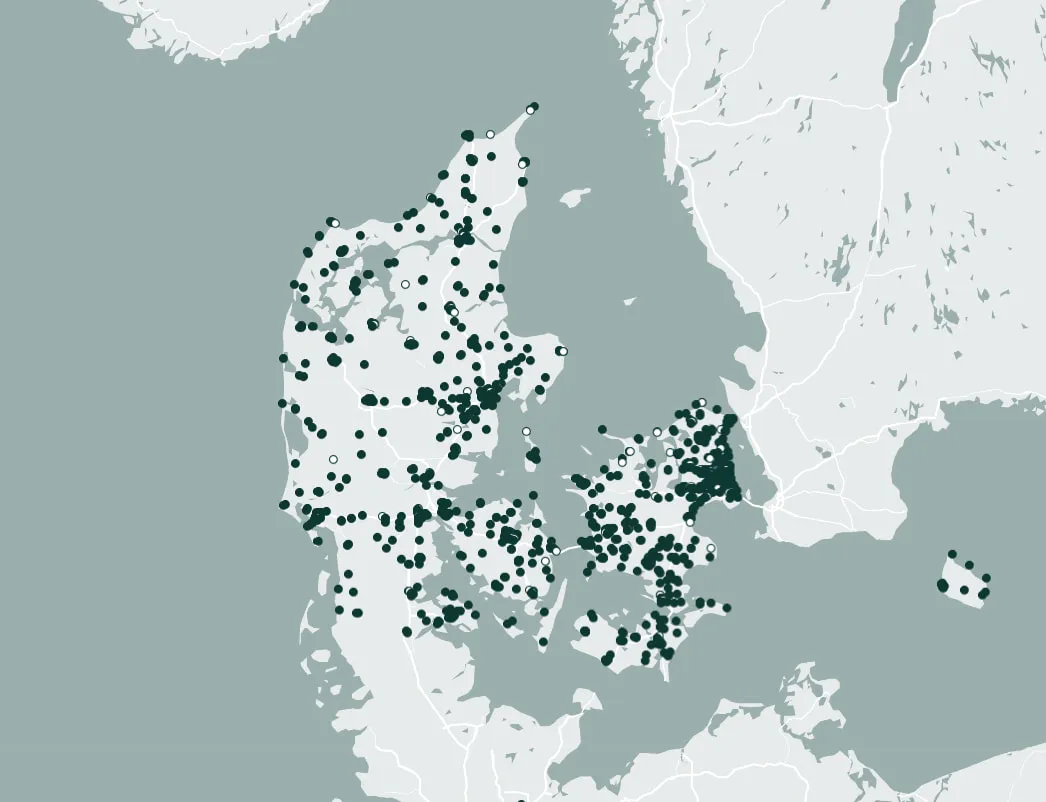 Clevers ladekort motorveje (Danmark billede)